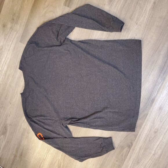 Carhartt Mens M Long Sleeve Gray With Orange Logo Sleeve Loose Fit Street Work - Picture 3 of 4